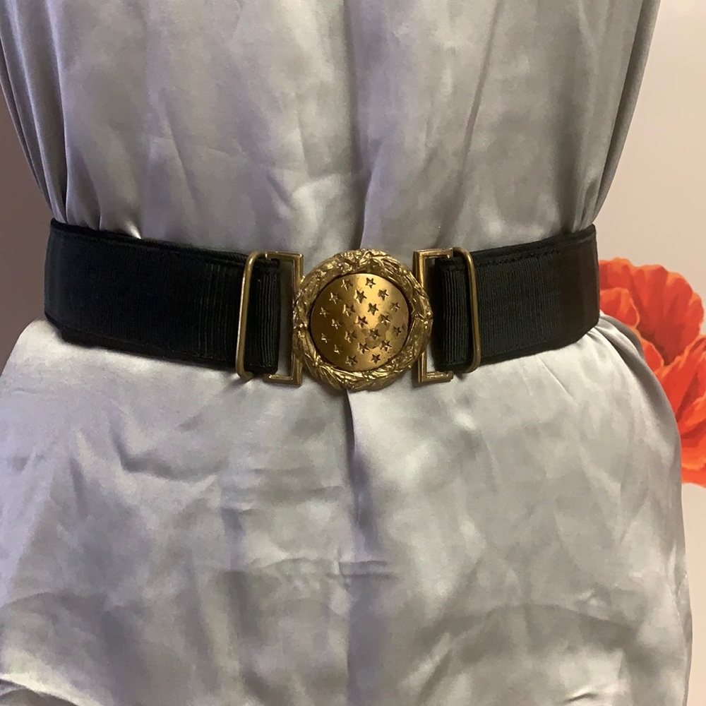 Elegant Black and Gold Women's Belt • Paula Cahen D’ Anver - Picture 2 of 8